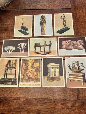 King Tutankhamun's Treasures Vintage Postcards Set of 10 Egyptian